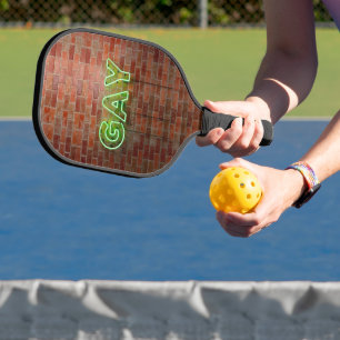 Raquette De Pickleball Enseigne néon gay illuminée SlipperyJoe lumineuse