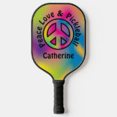 Raquette De Pickleball Équipe Peace Love et Pickleball (Recto)