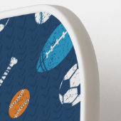 Raquette De Pickleball Équipement sportif sur bleu foncé (Détail gauche)