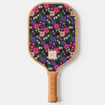 Été Ditsy Floral Monogramme Pickleball Paddle