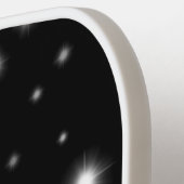 Raquette De Pickleball Étincelles de lumière noir et blanc (Détail gauche)