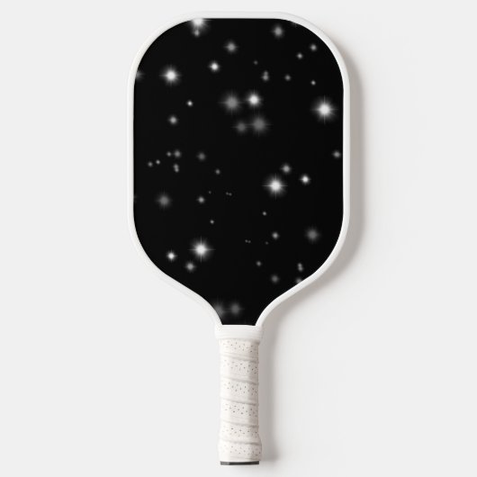 Raquette De Pickleball Étincelles de lumière noir et blanc (Recto)