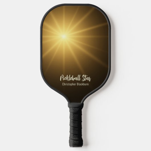 Raquette De Pickleball Étoile de Pickleball Moderne Nom Monogrammé Léger (Recto)
