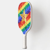 Raquette De Pickleball Étoile du drapeau Gay pride de l'arc-en-ciel de Mo (Gauche)