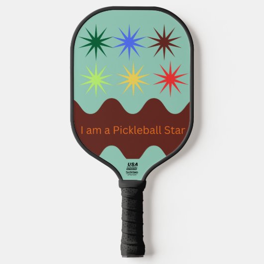 Raquette de Pickleball Étoile Starburst Rétro (Recto)