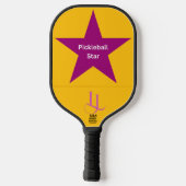 Raquette de Pickleball Étoile Violette et Rose (Verso)