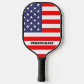 Raquette De Pickleball étoiles patriotiques rayures drapeau américain per (Verso)