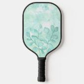Raquette De Pickleball Eucalyptus aquarelle dans les verts doux (Verso)
