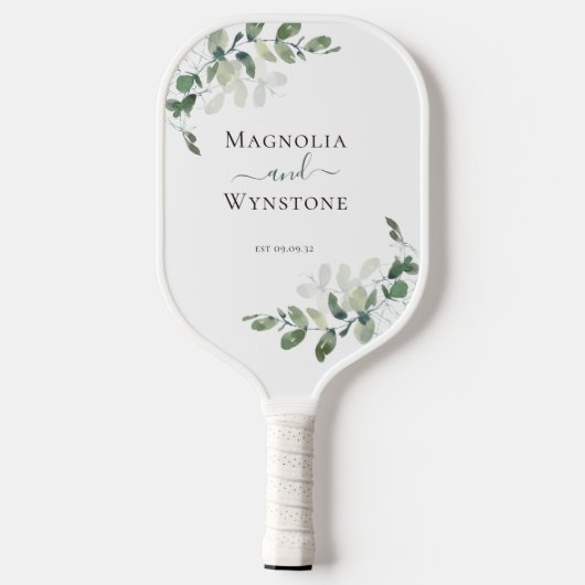 Raquette De Pickleball Eucalyptus Mariage de monographie verte (Verso)