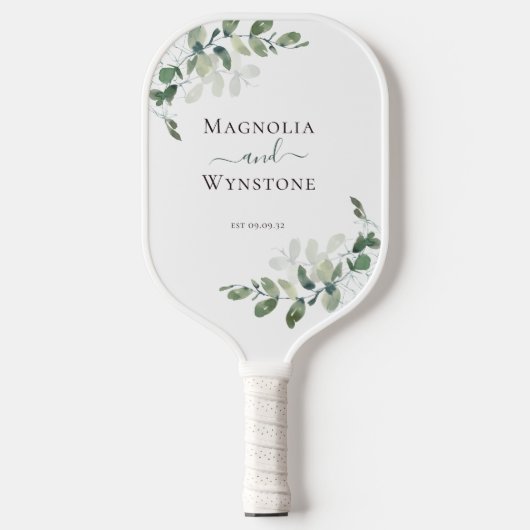 Raquette De Pickleball Eucalyptus Mariage de monographie verte (Recto)