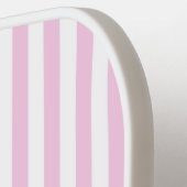 Raquette De Pickleball Eve et Sofie rose stries (Détail gauche)