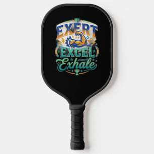 Raquette De Pickleball Exert, Excel, Exhale – T-Shirt de Fitness Motivati