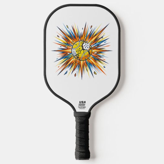 Raquette De Pickleball Exploding Padel Ball Pop Art Illustration (Recto)
