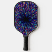 Raquette De Pickleball explosion bleue de l'espace Abstrait (Verso)
