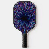 Raquette De Pickleball explosion bleue de l'espace Abstrait (Recto)