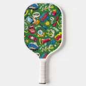 Raquette De Pickleball Explosion d'art pop urbain (Verso)