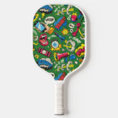 Raquette De Pickleball Explosion d'art pop urbain (Recto)