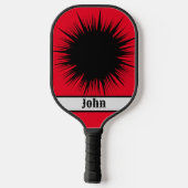 Raquette De Pickleball Explosion personnalisée en rouge et noir (Verso)