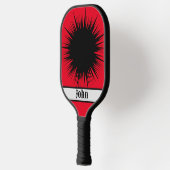 Raquette De Pickleball Explosion personnalisée en rouge et noir (Gauche)