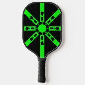 Raquette De Pickleball Explosion Vectorielle Verte (Verso)