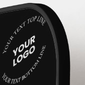 Raquette De Pickleball Facile à remplacer Logo et Motif de texte modifiab (Détail gauche)