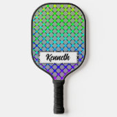 Raquette De Pickleball Faded Circle Grid par Kenneth Yoncich (Recto)