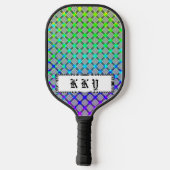 Raquette De Pickleball Faded Circle Grid par Kenneth Yoncich (Verso)