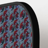 Raquette De Pickleball Faisées rouges (Détail gauche)