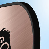 Raquette De Pickleball Fancy Chicken Silhouette in Faux Copper n Black