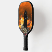 Raquette De Pickleball Faucheuse Grim avec flammes et crânes (Gauche)