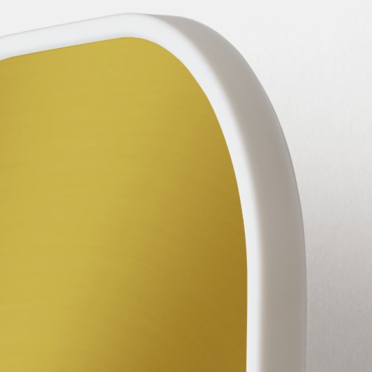 Raquette De Pickleball Faux Gold Nom & Monogramme (Détail gauche)