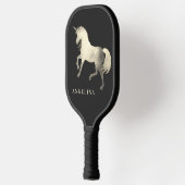 Raquette De Pickleball Feminine Classy Black Silver Unicorn Personnalisé (Gauche)