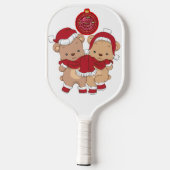 Raquette De Pickleball Festive Joyeux Noël Pickleball Conception (Verso)