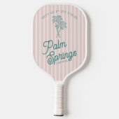 Raquette De Pickleball Fête de plage pastel Palm Spring rose (Verso)