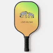 Raquette De Pickleball Fête des pères, joyeux Zebras du Kenya (Recto)