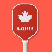 Raquette De Pickleball Fête du Canada Rouge Blanc Canadien Drapeau Maple 