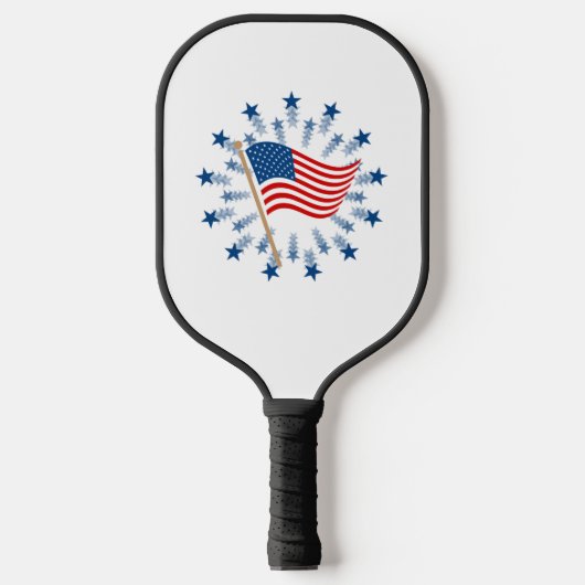 Raquette De Pickleball Feu d'artifice Drapeau Américain 4 juillet (Recto)