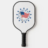 Raquette De Pickleball Feu d'artifice Drapeau Américain 4 juillet (Verso)