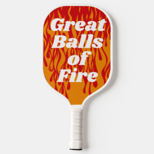 Raquette De Pickleball Feu rouge et orange et flammes en gras