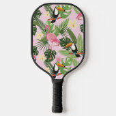 Raquette De Pickleball Feuille de palme tropicale rose (Verso)