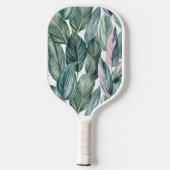 Raquette De Pickleball Feuille tropicale floue (Verso)