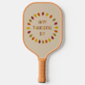 Raquette De Pickleball Feuilles de chêne de Thanksgiving (Verso)