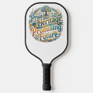 Raquette De Pickleball Fière Héritage Avenir Prometteur T-Shirt Inspirant