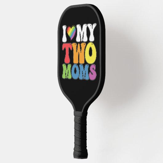 Raquette De Pickleball Fierté LGBT J'Aime Mes Deux Moms Soutien Lesbien G (Gauche)