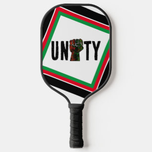 Raquette De Pickleball fierté noire drapeau rouge vert poing panafricain