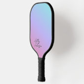 Raquette De Pickleball Fille mignonne Pastel Bleu violet rose Monogramme (Gauche)