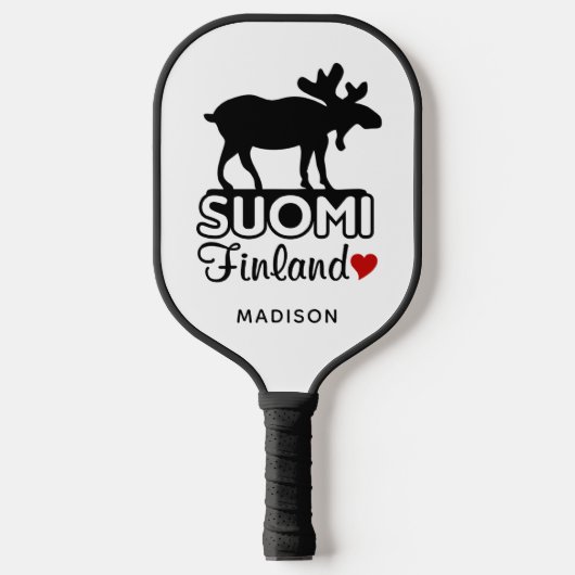 Raquette De Pickleball Finlande Moose nom personnalisé (Recto)
