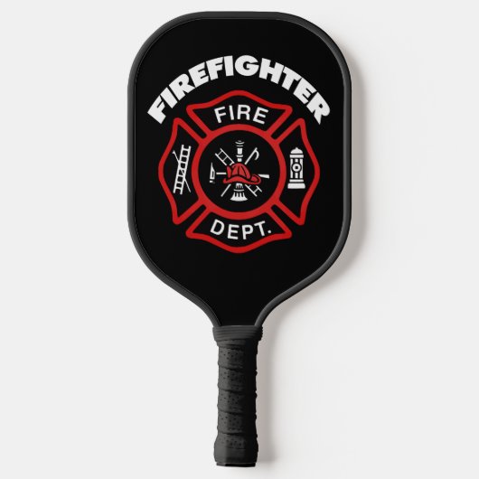 Raquette De Pickleball Fire Department Firefighter (Verso)