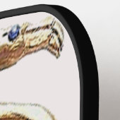 Raquette De Pickleball "Flamant rose à bijoux" (Détail gauche)