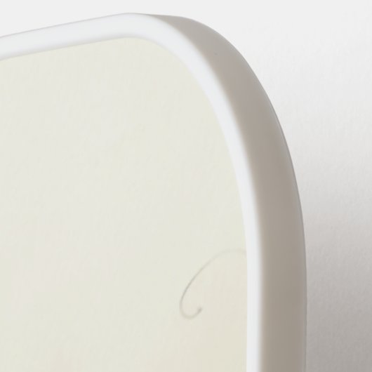 Raquette De Pickleball Flamant rose chic élégant Monogramme personnalisé (Détail gauche)